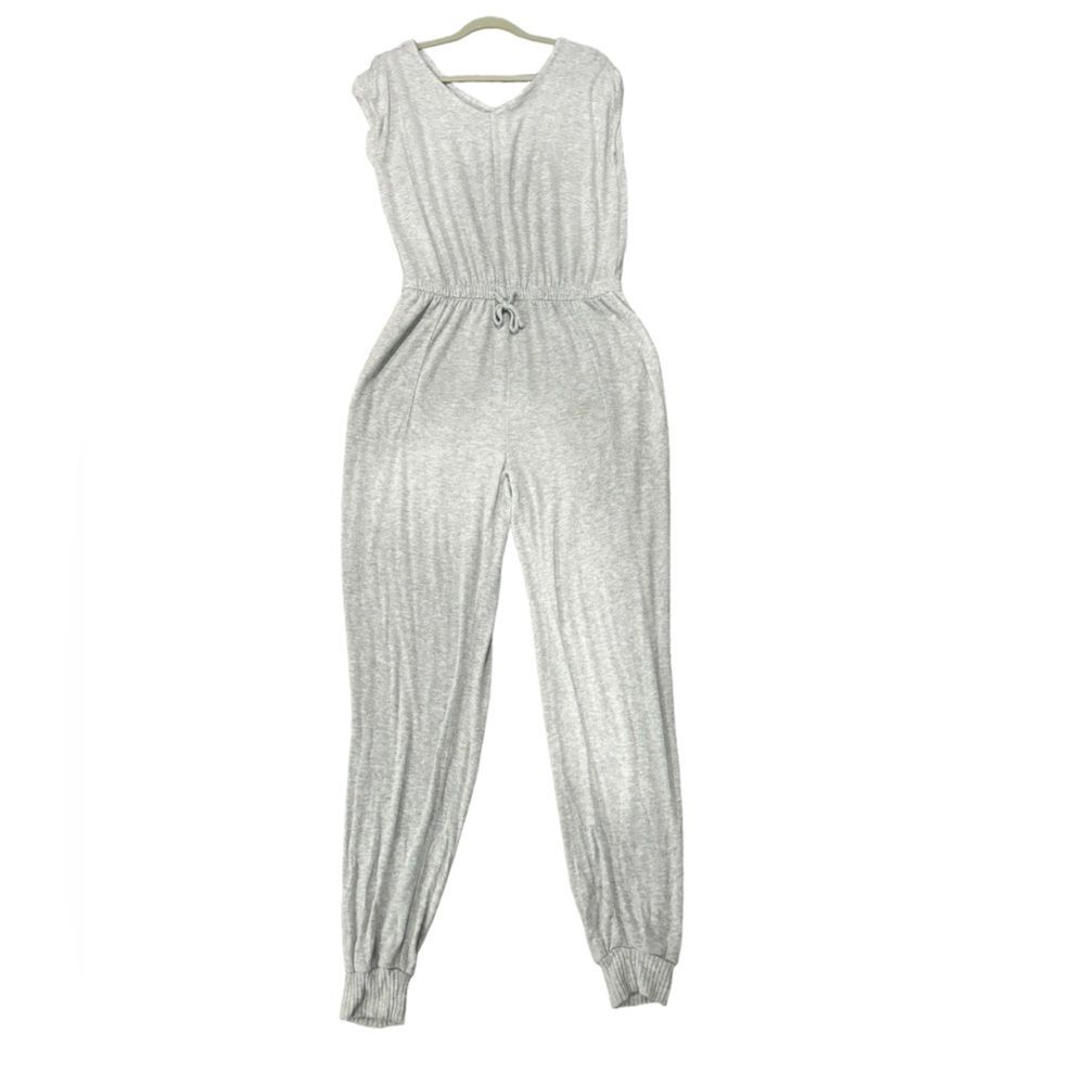 Women's Gray One Piece Jumpsuit w/Pockets by Serra -size L